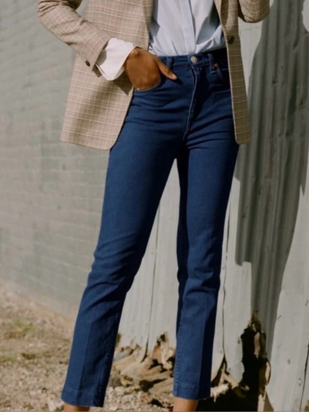 Rag & Bone Vintage Cigarette Jeans Broken Bloo Blue Denim SIZE 27
